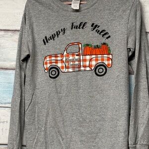 Gray  Shirt with Fall Truck Design